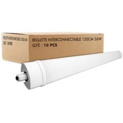 ECLAIRAGE DESIGN Lot De 10 Reglettes Interconnectables LED Etanche 120cm 36W IP65 4000k -Pas Cher Eclairage professionnel Magasin 10292419 5