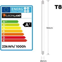 EUROPALAMP Kit 2 Tubes LED T8 24W Blanc Froid + Boitier Etanche 150cm - Blanc Froid 6000K -Pas Cher Eclairage professionnel Magasin 12517952 5