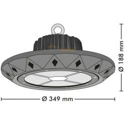 ECLAIRAGE DESIGN Gamelle Suspension Industrielle UFO 150W IP65 | Température De Couleur: Blanc Froid 5700K -Pas Cher Eclairage professionnel Magasin 13210992 3