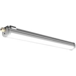 ETC-SHOP Tube Fluorescent Pour Pièce Humide Plafonnier Atelier Garages Sous-sol Tube Fluorescent, IP65, 18 Watts LED 1440 Lumens 6400K Blanc Froid, LxlxP 60x6,5x5,8cm