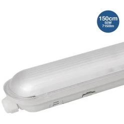 BARCELONA LED Réglette étanche LED Traversante 55W 150cm 7150lm 4000K | Blanc Neutre - Blanc Neutre
