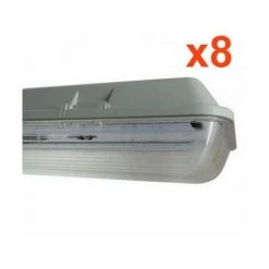 SILAMP Réglette LED étanche Double Pour Tubes LED T8 150cm IP65 (boitier Vide) (pack De 8) -Pas Cher Eclairage professionnel Magasin 16738697 3