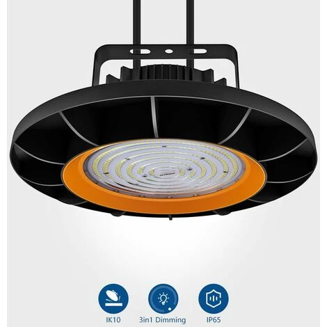 Anten 150W UFO Projecteur LED Dimmable Projecteur LED D'éclairage Industriel Suspension IP65 Phare De Travail Spot Lumière Éxtérieur Et Indérieur Blanc Froid 6000K (Variateur Non Compris) 3 Anten 150W UFO Projecteur LED Dimmable Projecteur LED D'éclairage Industriel Suspension IP65 Phare De Travail Spot Lumière Éxtérieur Et Indérieur Blanc Froid 6000K (Variateur Non Compris)
