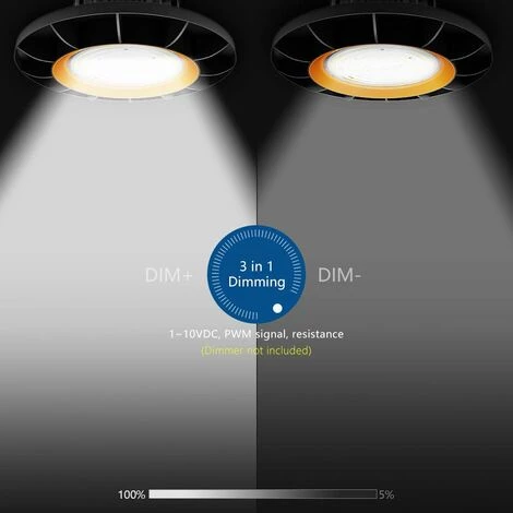 Anten 150W UFO Projecteur LED Dimmable Projecteur LED D'éclairage Industriel Suspension IP65 Phare De Travail Spot Lumière Éxtérieur Et Indérieur Blanc Froid 6000K (Variateur Non Compris) 4 Anten 150W UFO Projecteur LED Dimmable Projecteur LED D'éclairage Industriel Suspension IP65 Phare De Travail Spot Lumière Éxtérieur Et Indérieur Blanc Froid 6000K (Variateur Non Compris) – Image 2
