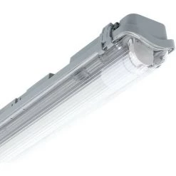 LEDKIA Réglette Étanche Slim Pour Un Tube LED 60cm IP65 Connexion Latérale 600 Mm - 600 Mm