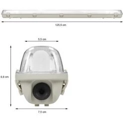 ECD GERMANY Applique Murale Luminaire LED Ampoule Etanché Humidité électrique Cave Tube120cm -Pas Cher Eclairage professionnel Magasin 19168870 2