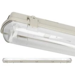 ECD GERMANY Applique Murale LED Lampe Luminaire Résistant à L'humidité Cave Tubes 2x 120 Cm
