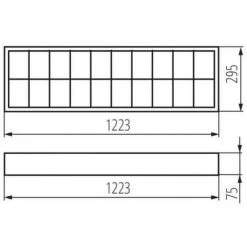 KANLUX Dalle Avec Grille Saillie 1223x295mm Pour Tubes LED T8 2x36W Max 7 KANLUX Dalle Avec Grille Saillie 1223x295mm Pour Tubes LED T8 2x36W Max -Pas Cher Eclairage professionnel Magasin 19899545 3