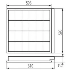 KANLUX Dalle Avec Grille Encastrable 610x595mm Pour Tubes LED T8 4x18W Max REGIS -Pas Cher Eclairage professionnel Magasin 19899623 4
