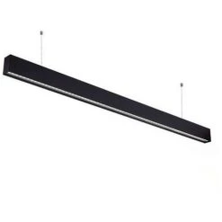 OPTONICA Réglette LED Fine Noire Suspendue 50W UGR19 Linkable 1200mm Blanc Naturel 4000K