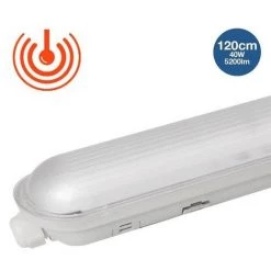 BARCELONA LED Réglette étanche LED Traversante Avec Capteur 40W 120cm 4000K