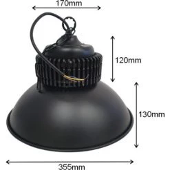 Cloche LED Industrielle 50W 120° NOIR - Blanc Froid 6000K - 8000K - SILAMP - Blanc Froid 6000K - 8000K -Pas Cher Eclairage professionnel Magasin 23665856 4