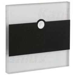 KANLUX Applique LED Escalier Carré 0,8W à Détecteur DC12V Noir TERRA - Blanc Naturel 4000K