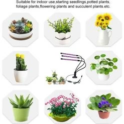 LITZEE Lampe De Croissance, 60 LED Spectre Complet Réglable Lampe Horticole Clipable Lampe De Plante Avec 3 Minuterie Et Fonction Auto ON/OFF Lampe Pour Plante Intérieur Fruit Légume Fleur -Pas Cher Eclairage professionnel Magasin 26310376 5