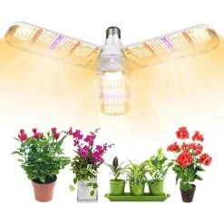 BETTERLIFE Ampoule De Croissance LED 150W, Avec 414 LED Lumière De Croissance à Spectre Complet Pliable En Forme Solaire, Adaptée Aux Plantes D'intérieur, Aux Légumes, Aux Serres Et à La Croissance Hydroponique, Lampe De Croissance Avec Lentille De Protection