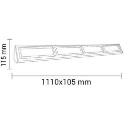 OPTONICA Barre LED Lumineuse étanche IP44 200W 1110mm 20000lm - Blanc Naturel 4500K -Pas Cher Eclairage professionnel Magasin 26597810 4