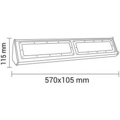 OPTONICA Barre LED Lumineuse étanche IP44 100W 565mm 10000lm - Blanc Du Jour 6000K -Pas Cher Eclairage professionnel Magasin 26598262 4