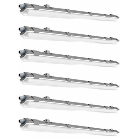 ETC-SHOP 6x Lampes De Baignoire LED, Tubes Lumière Du Jour, Entrepôts, Halls, Sous-sols, Plafonniers Résistants à L'humidité, Longueur 127,5 Cm 3 ETC-SHOP 6x Lampes De Baignoire LED, Tubes Lumière Du Jour, Entrepôts, Halls, Sous-sols, Plafonniers Résistants à L'humidité, Longueur 127,5 Cm