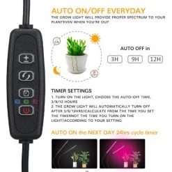 DONTODENT 80W Lampe LED Horticole Croissance Floraison Grow Light Avec 360° Adjustable Agrafe 3/9/12H Minuterie 3 Modes 9 Luminosité -Pas Cher Eclairage professionnel Magasin 28637231 4