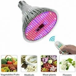 THSINDE Ampoule LED Horticole E27 à Spectre Complet -Lampe De Croissance Et Floraison Pour Culture De Plante Intérieure - Avec Télécommande Multimode - Grow Light(50W),Facile à Utiliser