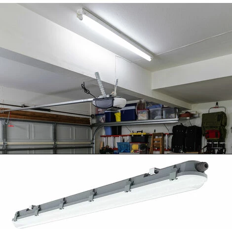 ETC-SHOP 4x LED Plafonnier éclairage De La Lampe De La Baignoire L 120cm 4000 Kelvin, 4320 Lumen Lumière Humide Et Humide Pour Garage, Sous-sol, Atelier Automobile, Hall, Entrepôt, Bureau, Industrie 7 ETC-SHOP 4x LED Plafonnier éclairage De La Lampe De La Baignoire L 120cm 4000 Kelvin, 4320 Lumen Lumière Humide Et Humide Pour Garage, Sous-sol, Atelier Automobile, Hall, Entrepôt, Bureau, Industrie – Image 5