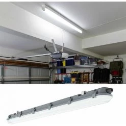 ETC-SHOP 2x LED Plafonnier éclairage De Lampe De Baignoire L 120cm 4000 Kelvin, 4320 Lumen Lumière Humide Et Humide Pour Garage, Cave, Atelier Automobile, Hall, Entrepôt, Bureau, Industrie -Pas Cher Eclairage professionnel Magasin 28953539 5