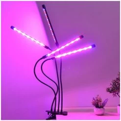 DONTODENT Lampes De Croissance Avec Trépied, 80 Leds 4 Heads Lampe De Plante Spectre Complet Avec Deux Contrôleurs Pour Plantes D'intérieur,timing 3/9/12H， Réglable 11-61 Pouces. -Pas Cher Eclairage professionnel Magasin 29715180 3