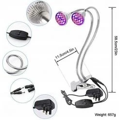 Betterlife Plantation Lumière Jardinage Lumière Plante Lumière Plante éclairage LED Plante Croissance Lumière Double Tête Intégrée 60W== 11 Betterlife Plantation Lumière Jardinage Lumière Plante Lumière Plante éclairage LED Plante Croissance Lumière Double Tête Intégrée 60W== -Pas Cher Eclairage professionnel Magasin 30049782 5