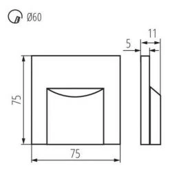 KANLUX Applique LED Escalier Carré 0,8W DC12V Blanc ERINUS - Blanc Chaud 3000K -Pas Cher Eclairage professionnel Magasin 31557801 4