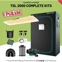 Mars Hydro TSL 2000 Eclairage Horticole LED Grow Light+120x60cm Grow Tente Chambre De Culture Indoor Grow Box+filtre à Charbon + Ventilateur En Ligne Spectre Complet LED Horticole Hydroponique Kits