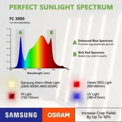 Mars Hydro FC 3000 LED élèvent La Lumière Avec La Culture Hydroponique Des Plantes D'intérieur Samsung LM301B Et Osram à Spectre Com -Pas Cher Eclairage professionnel Magasin 32466616 5