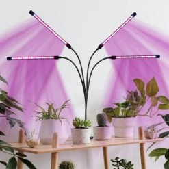 IDMARKET Lampe De Croissance 4 Têtes 80 LED 3 éclairages Pour Plantes