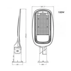 SILAMP Luminaire LED Urbain 100W IP65 220V 130° - Blanc Froid 6000K - 8000K -Pas Cher Eclairage professionnel Magasin 37252659 3