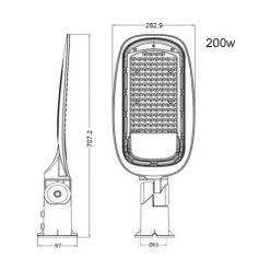 SILAMP Luminaire LED Urbain 200W IP65 130° - Blanc Froid 6000K - 8000K -Pas Cher Eclairage professionnel Magasin 38718248 3