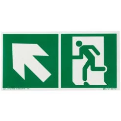 URA Pictogramme Autocollant évacuation Avec Flèche Vers Le Haut à Gauche (956764)