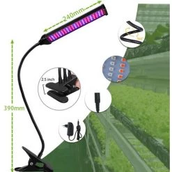 BETTERLIFE Lampe Horticole LED Lampe De Plante Lampe De Croissance Spectre Complet Lampe Pour Plante 3 Heads Spectre Complet Lampe De Croissance Pour Semis, Succulentes, Orchidee -Pas Cher Eclairage professionnel Magasin 39717963 2