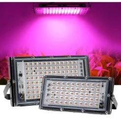 THSINDE Lampe De Jardinage à Spectre Complet De 50 W, Avec Légumes Et Floraison, Fonction De Guirlande, Lampe De Croissance Pour Légumes, Semis, Floraison Et Fructification à Spectre Complet, 1 Pièce