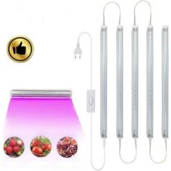 Ampoules De Croissance Lot De 5 Tubes LED T5 à Spectre Complet Pour Plantes - 12,6 Pouces - Pour L'intérieur - Pour Légumes GrooFoo