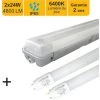 LUTECE-ARC Boitier étanche Traversant 150cm + 2 Tubes LED 2x24W 4800lm 6500K -Pas Cher Eclairage professionnel Magasin 43459269 1