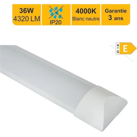LUTECE-ARC Réglette LED Intégrée IP20 36W 4320lm - 4000K Blanc Neutre 3 LUTECE-ARC Réglette LED Intégrée IP20 36W 4320lm - 4000K Blanc Neutre