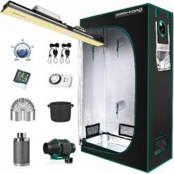 Mars Hydro SP 3000 Eclairage Horticole LED Grow Light Samsung LED+120x60cm Grow Tente Chambre De Culture Indoor Grow Box+filtre à Charbon+ventilateur En Ligne LED Horticole Hydroponique Kit