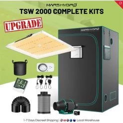 Mars Hydro TSW 2000 Eclairage Horticole LED Grow Light + 4'x4' Grow Tente Chambre De Culture Indoor Grow Box+filtre à Charbon + Ventilateur En Ligne Spectre Complet LED Horticole Hydroponique Kits