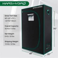 Mars Hydro TSW 2000 Eclairage Horticole LED Grow Light + 4'x4' Grow Tente Chambre De Culture Indoor Grow Box+filtre à Charbon + Ventilateur En Ligne Spectre Complet LED Horticole Hydroponique Kits -Pas Cher Eclairage professionnel Magasin 43902563 5