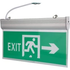 ELLE Indicateur En Acrylique - Éclairage D'urgence - Indicateur D'évacuation De Sécurité - Clignotant à Droite - 110-220 V -Pas Cher Eclairage professionnel Magasin 45683201 3