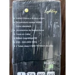 [PRO.TEC] Reglette Fluo Double 2x58W Interieur 1540x83x43mm Avec Tubes 4000K Et Ballast 230V B2 IP20 PROTEC CORAIL258 -Pas Cher Eclairage professionnel Magasin 50295811 5