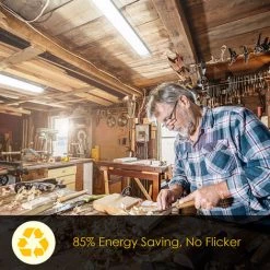 Hengda 48W Luminaire LED Pour Locaux Humides Atelier Blanc Neutre Plafonnier 150cm - Blanc -Pas Cher Eclairage professionnel Magasin 51348171 4