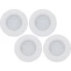 MÜLLER LICHT Lot De 4 Spots LED Cabinet Montage En Saillie Flat, Plastique, 7 W, Blanc, 5,5 X 5,5 X 1 Cm -Pas Cher Eclairage professionnel Magasin 51385349 1