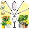 TINOR Lampe Pour Plantes, 2020 Nouvelle 80 LEDs 4 Heads Lampe De Croissance, Chronométrage AUTO - ON/OFF Lampe Led Horticole Pour Semis, Succulentes, Orchidee(660nm/3000K/5000K)