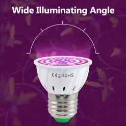 LIFCAUSAL Ampoule LED De Croissance Pour Plantes D'intérieur Spectre Rouge Et Bleu Ampoules LED Pour Plantes E14 Lampe De Croissance Pour Semis Hydroponique Fleurs Succulentes Veg Greenhouse (220V) -Pas Cher Eclairage professionnel Magasin 53617378 4