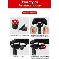 Feu Arriere Velo INTELLIGENT LED 2 Emplacements Rechargeable USB Eclairage Velo Arriere , Feux De Vélo à LED étanches Pour Votre Sécurité，idéal Cadeau，Starlight -Pas Cher Eclairage professionnel Magasin 53661145 4